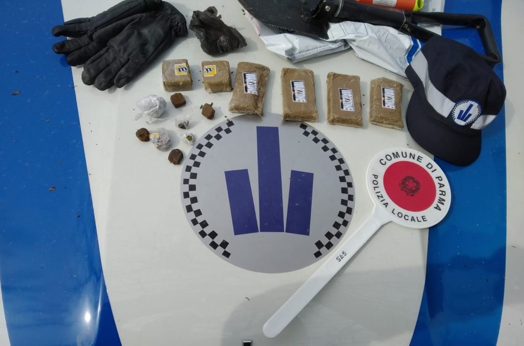 Controlli anti droga della Polizia locale al Parco Ducale e Parco Nord