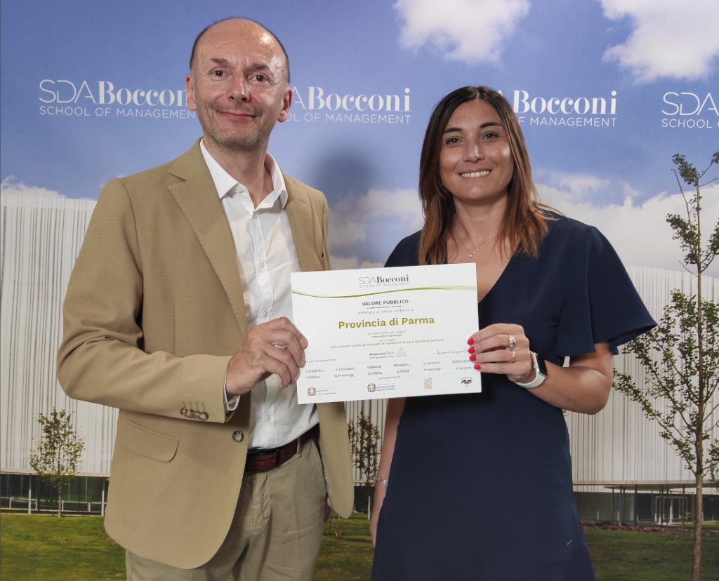 Alla Provincia di Parma il premio “Valore pubblico” di Bocconi e Gedi