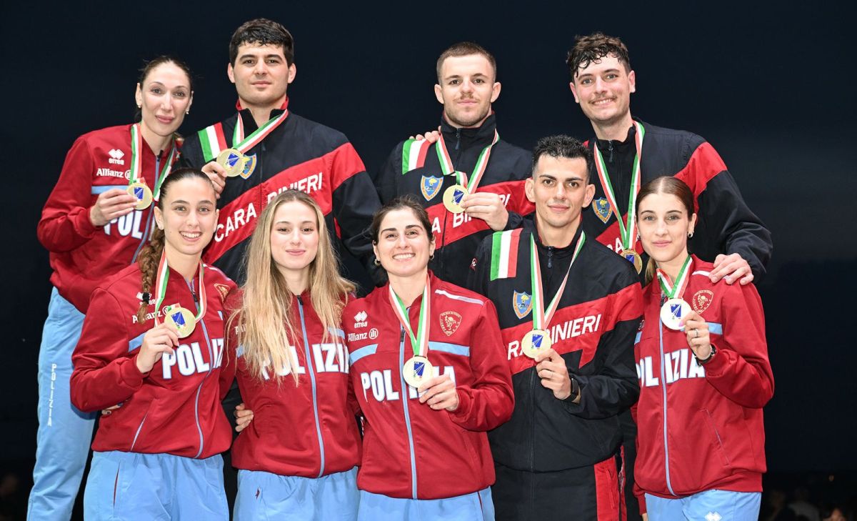 Assoluti, titoli sciabola a squadre a Fiamme Oro e Carabinieri